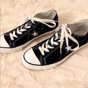 Black Converse One Star Low Top, Women's 7.5